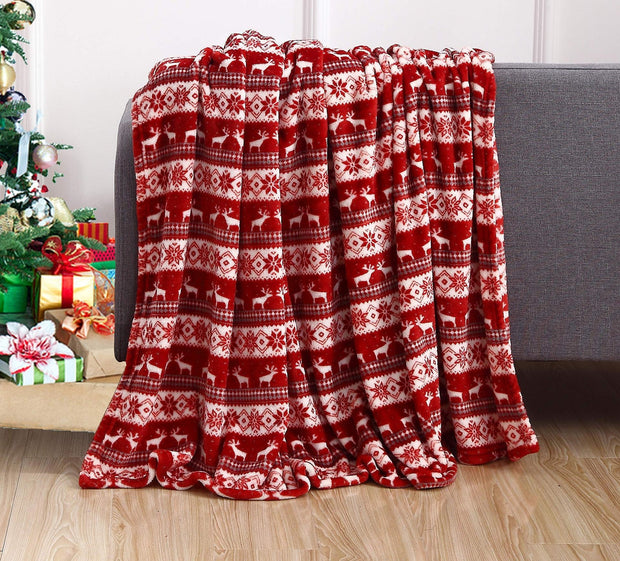 Manta térmica con estampado navideño
