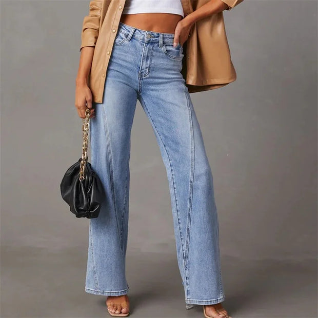 Pantalones clásicos de ocio para mujer - Pernera recta