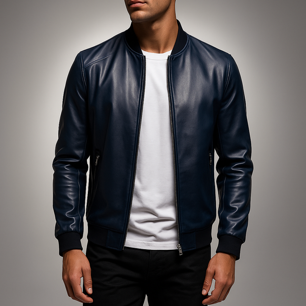 Chaqueta bomber para hombre en piel - Darel