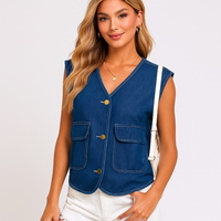 Chaleco denim para mujer estilo casual - Fiorenne