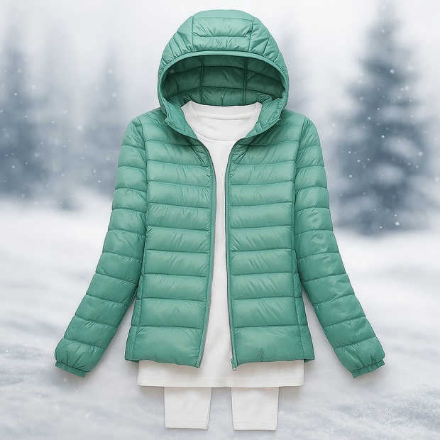 Chaqueta ligera acolchada con capucha versatil - Nora