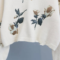 Jersey de punto para mujer con bordado floral - Adrienne