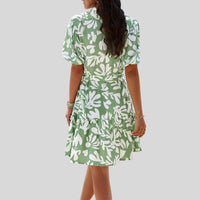 Lillian - Vestido camisero con estampado abstracto