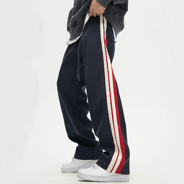 George - Pantalón recto drapeado de pierna ancha para hombre