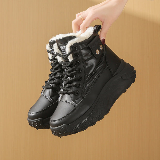Botas altas para mujer con interior térmico y suela elevada - Mirelda