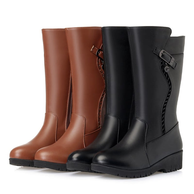 Botas para mujer de cobertura alargada con plataforma ligera - Lareva