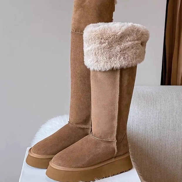 Botas altas para mujer con forro de peluche - Paulie