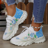 Zapatillas para mujer tejido transpirable con estampado floral - Julieta