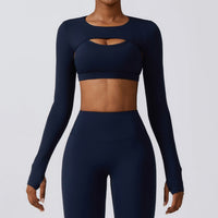 Conjunto deportivo para mujer licra compresiva diseño cut-out - Amanda