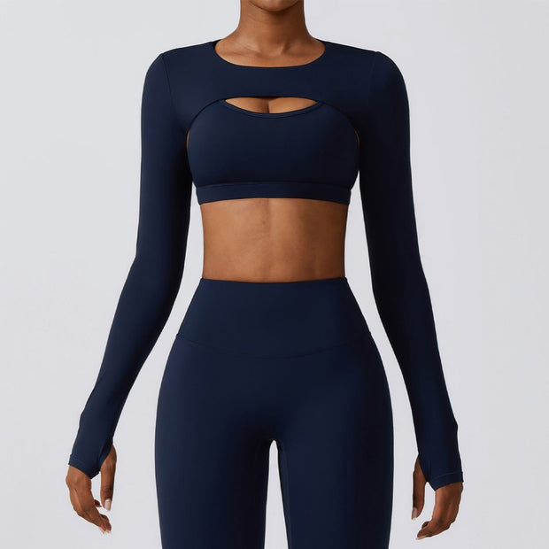 Conjunto deportivo para mujer licra compresiva diseño cut-out - Amanda