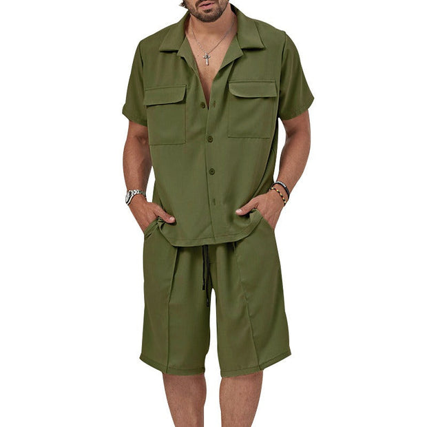 Conjunto casual para hombre de tela fluida estilo relajado - Fabián