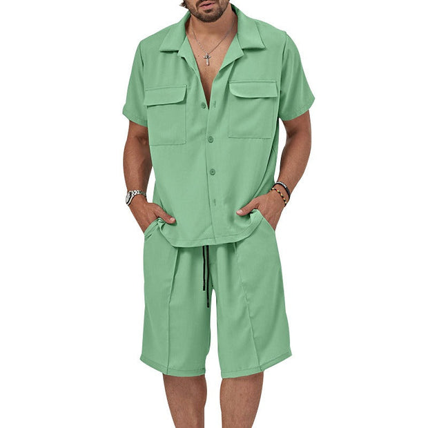 Conjunto casual para hombre de tela fluida estilo relajado - Fabián