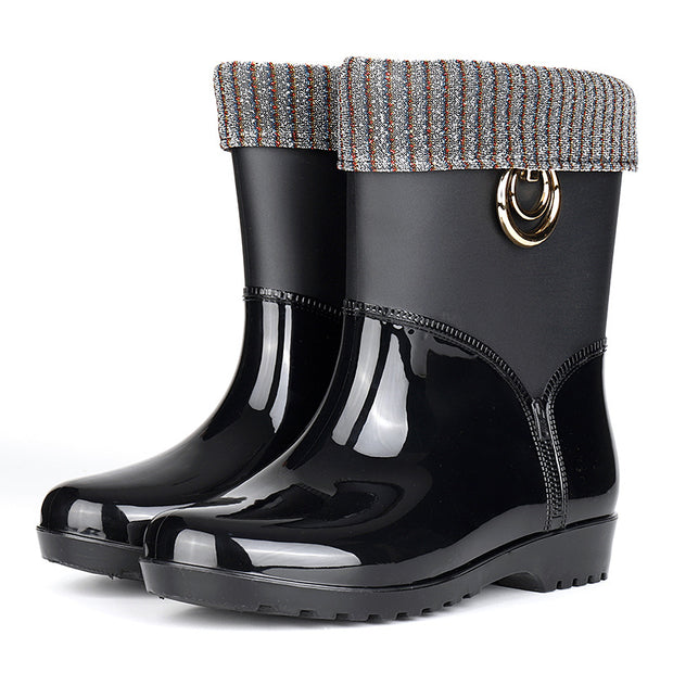 Botas de lluvia para mujer impermeables con forro interior - Xavira
