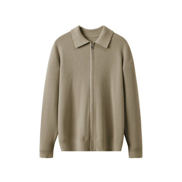 Cárdigan de punto con cuello para hombre - Franco