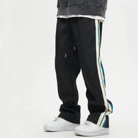 George - Pantalón recto drapeado de pierna ancha para hombre