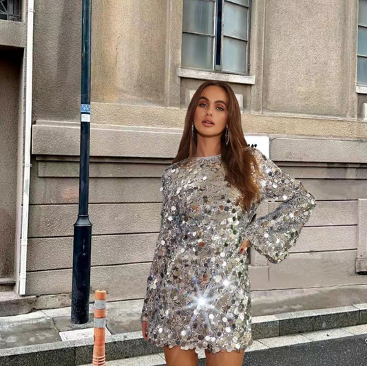 Michelle - La irresistible colección de vestidos de lentejuelas 2025 para mujer