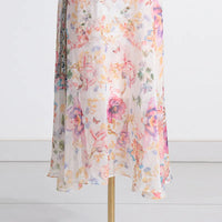 Vestido hada cuello pico - Entallado con motivo floral