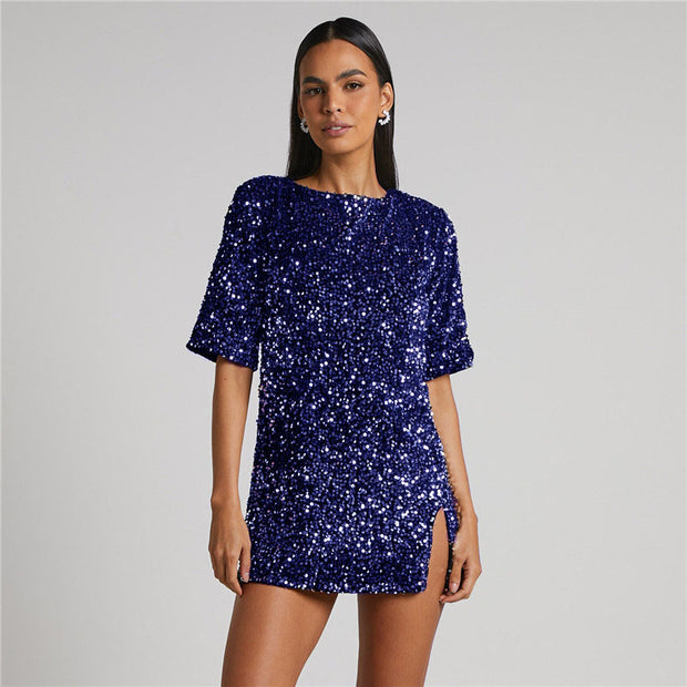 Vestido de lentejuelas para mujer de efecto luminoso - Salyen