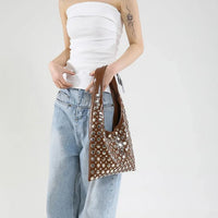 Bolso de hombro con detalles metálicos - Mariela