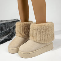 Botines de invierno para mujer con puño de pelo sintetico - Ivanna