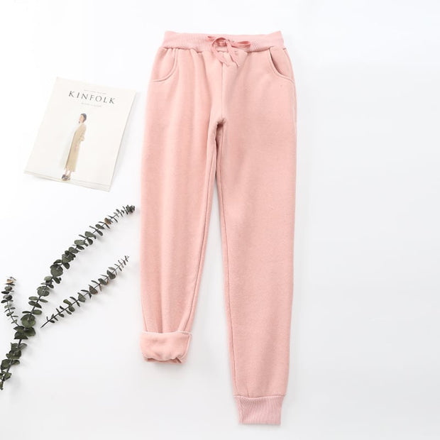 Pantalones para mujer efecto aterciopelado interior - Lureta