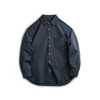 Camisa manga larga hombre algodón con coderas estilo retro - Simón