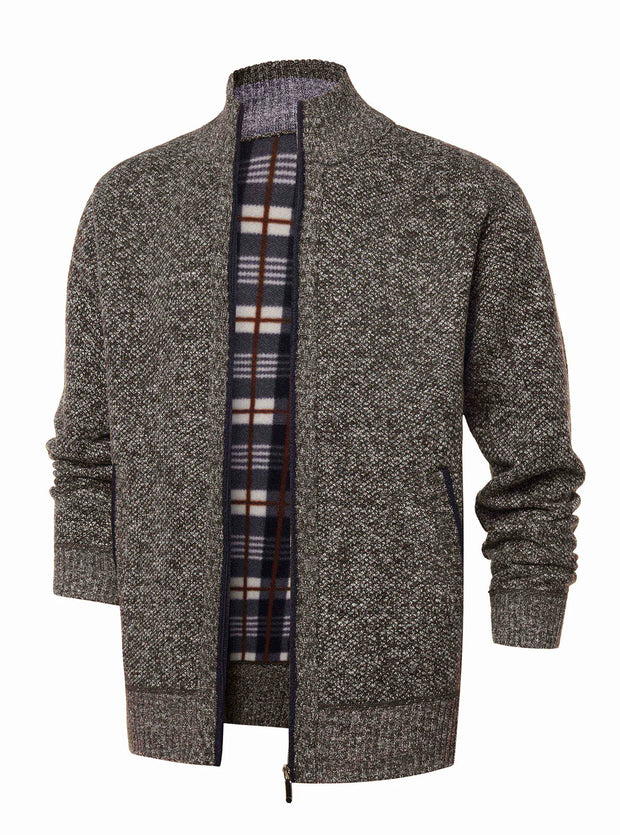Chaqueta de punto con cremallera y cuello alto - Joshua