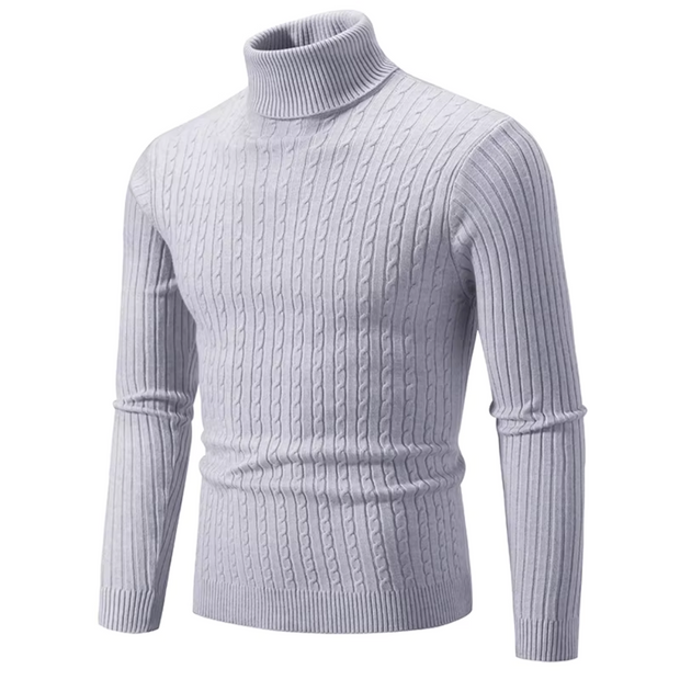 Asael - Cálido jersey de punto con cuello alto