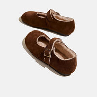 Zapatos planos para mujer efecto ante con forro cálido - Alviera