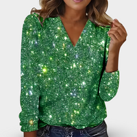 Kimberly - Lujosa camisa con cuello en V, elegante y con estilo