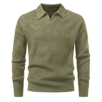 Suéter para hombre punto jacquard con cuello abierto - Raptor