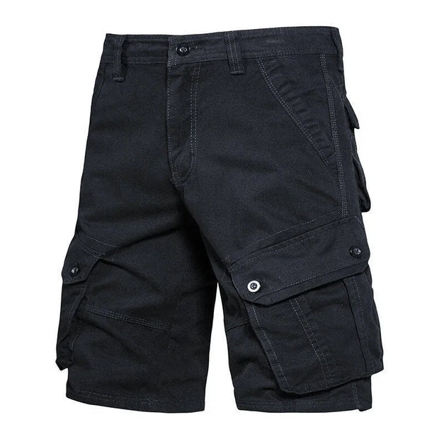 Pantalones cortos hombre bolsillos cargo algodón casual - Jason
