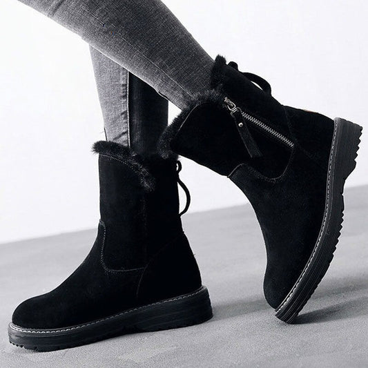 Botines para mujer efecto gamuza invierno - Kaelis