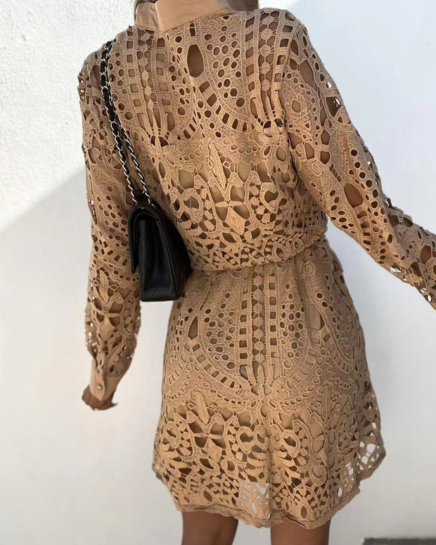 Hannah - Vestido camisero con lazada