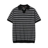 Polo para hombre de algodón rayado estilo casual relajado - Mateo