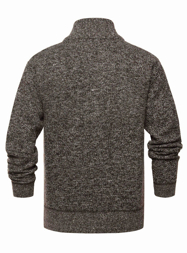Chaqueta de punto con cremallera y cuello alto - Joshua