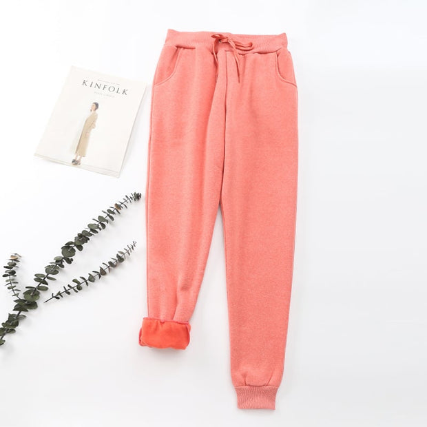 Pantalones para mujer efecto aterciopelado interior - Lureta