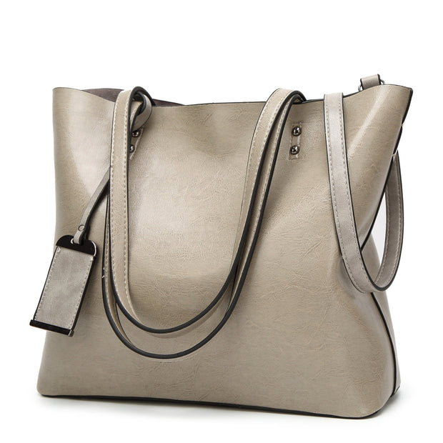 Bolso de hombro para mujer estilo retro cuero liso burdeos - Elea