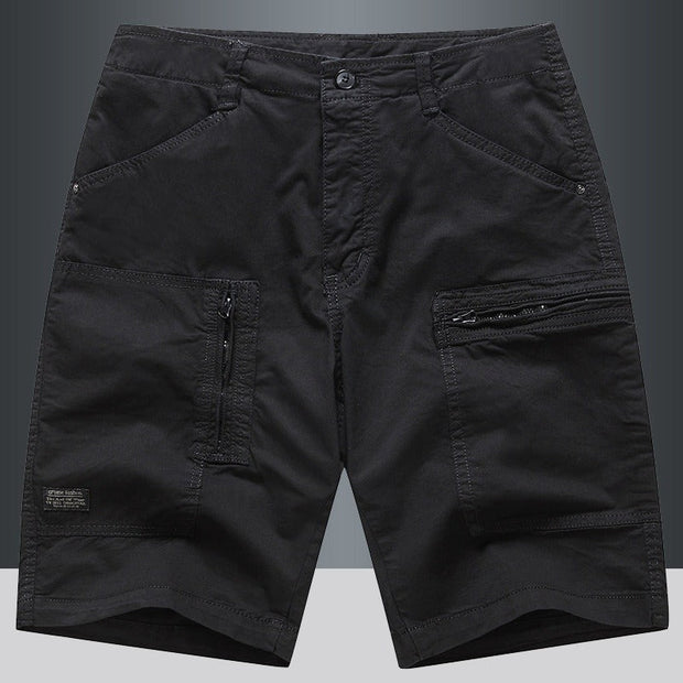 Pantalones cortos para hombre de bolsillos con cremallera estilo cargo recto - Elías