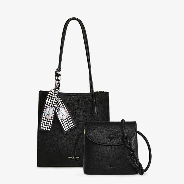 Bolso shopper para mujer polipiel texturizada con bolso cruzado incluido - Renata