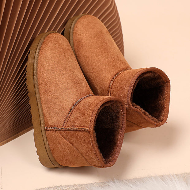 Botines de invierno para mujer en ante con forro de pelo - Lety