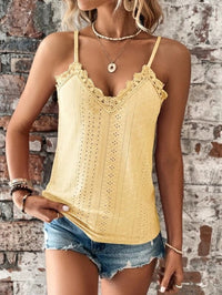 Susan - Camisa de mujer con cuello en V y encaje