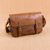 Bolso bandolera para hombre cuero sintético hebillas vintage - Mateo