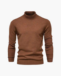 Jersey hombre cuello alto punto liso manga larga - Aldren