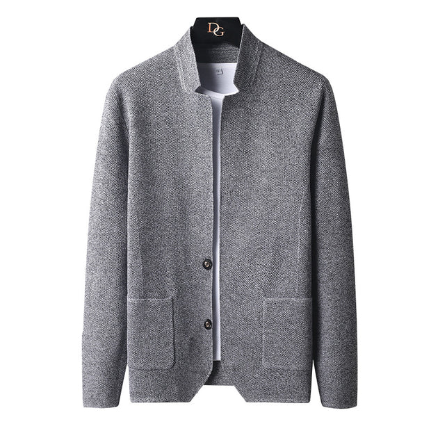 Chaqueta de punto para hombre con cuello mao - Karl
