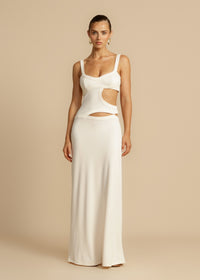 Nora - Vestido blanco ajustado de moda