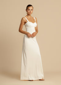 Nora - Vestido blanco ajustado de moda