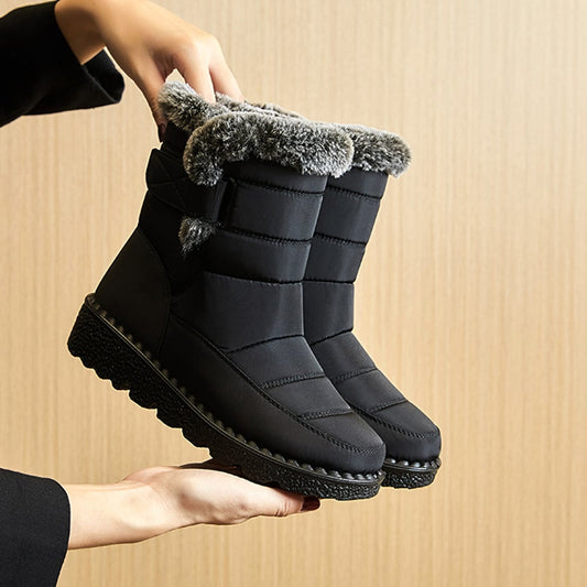Botas acolchadas de invierno para mujer con forro de peluche - Liora