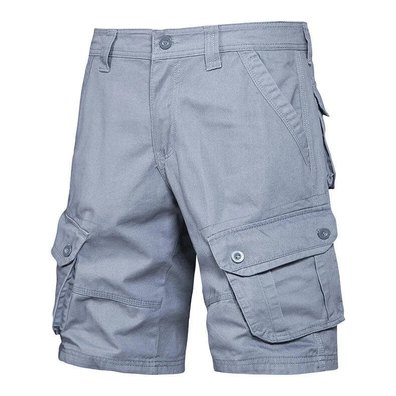 Pantalones cortos hombre bolsillos cargo algodón casual - Jason