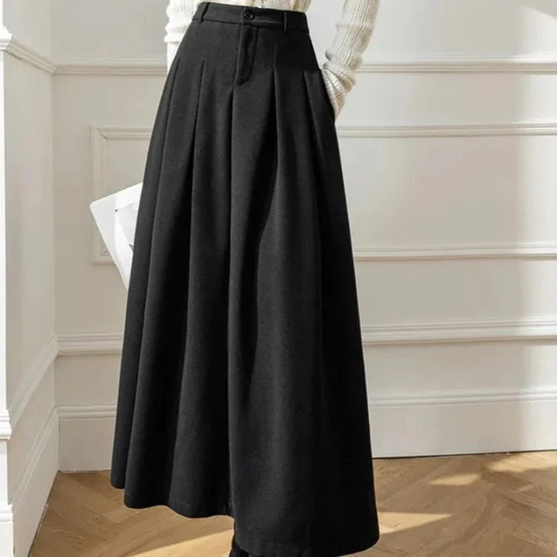 Falda plisada con cintura alta para mujer - Casual